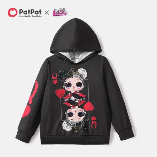 Vista 2 de LOL Surprise Sudaderas con capucha para niñas de manga larga a la moda con capucha para otoño invierno