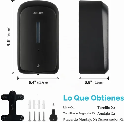 Vista 6 de AIKE Dispensador de jabón automático líquido, capacidad de 33.8 oz