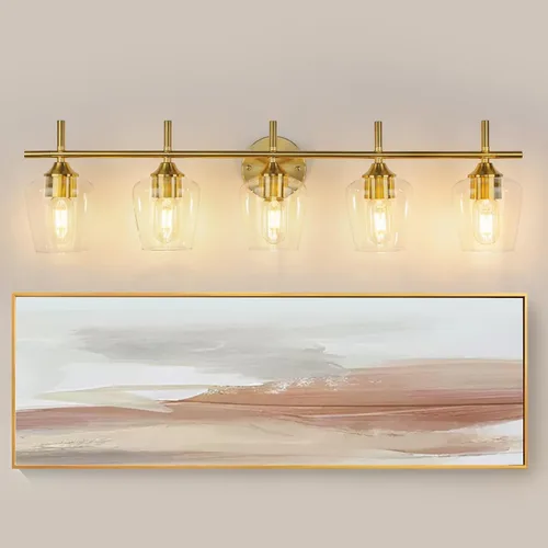 Vista 15 de Accesorios de luz de baño de 2 luces, Luz de tocador moderna negra, Lámpara de pared de baño para espejo, cocina, dormitorio, pasillo, sala