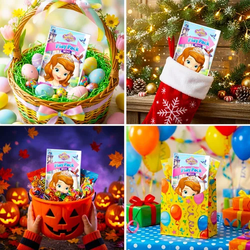 Vista 6 de Sofia the First Paquete de recuerdos de fiesta para niños - 24 mini