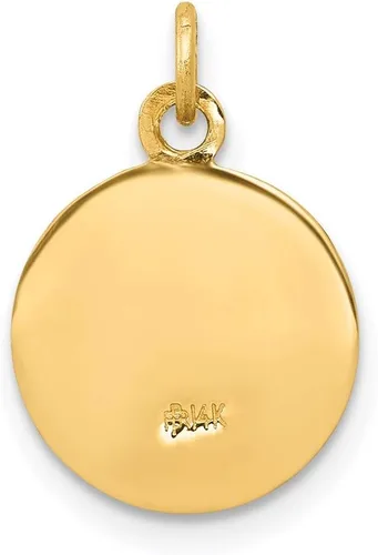 Vista 4 de Colgante de oro amarillo de 14 k con medalla de la Santísima Trinidad, Metal, Sin información.