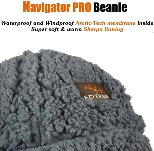 Vista 3 de Gorro aislado de ultra rendimiento para clima frío, impermeable y resistente al viento