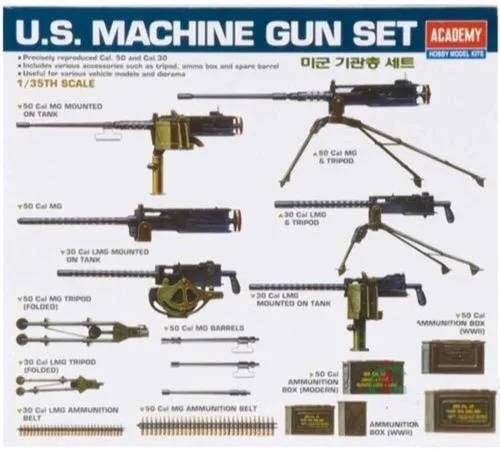 Academy Juego de ametralladoras de ACADEMY HOBBY MODEL KITS