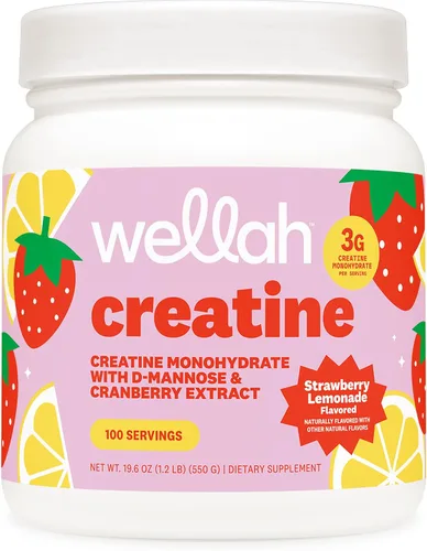 Vista 11 de Wellah Creatina para mujer (Blue Hawaii) 50 porciones, 0.11 onzas por porción Con diente de león y extracto de arándano