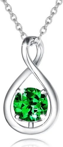 Vista 43 de FANCIME Dainty Infinity Birthstone Necklaces Sterling Silver Pendant abr-04