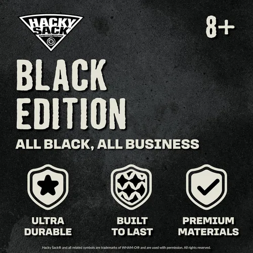 Vista 3 de The Original Hacky Sack® para niños Negro Pro 32 Panel, Original Footbag® Serie negra