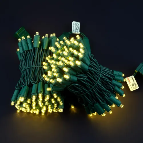 Vista 3 de Luces navideñas de gran angular de color blanco cálido, paquete de 2 100