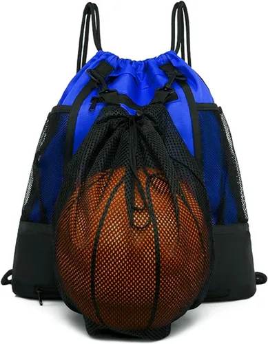 Vista 15 de STAY GENT - Mochila con cordón de baloncesto para niños, mochila de fútbol plegable, bolsa de gimnasio, mochila deportiva con bolsa de malla