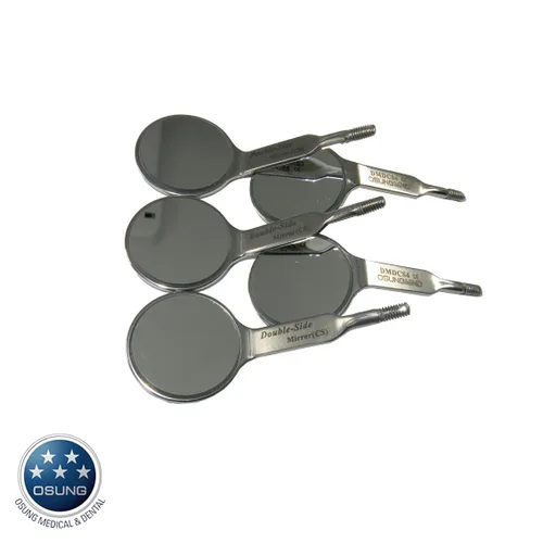 Vista 4 de Osung DMDCS4 Espejo dental de doble cara #4, enchufe de cono (paquete de 5)