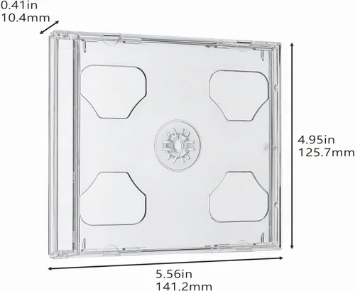 Vista 4 de 10 Estuche transparente estándar para CD doble