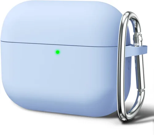 Vista 8 de Oakxco Funda de silicona para Airpods 3, bonita funda rígida femenina para Airpods de 3ª generación con llavero, gel de goma colorido suave de TPU