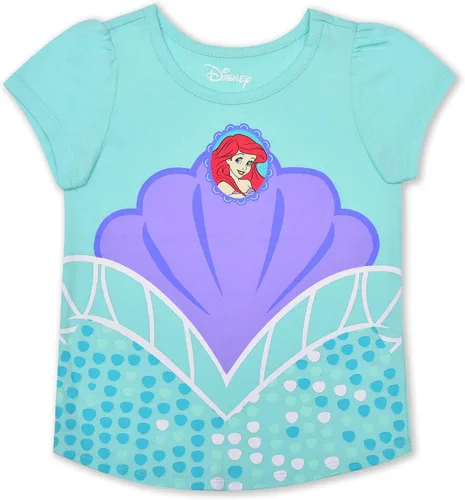 Vista 5 de Disney Princess - Juego de 5 camisetas de manga corta para niña, camisetas de moda