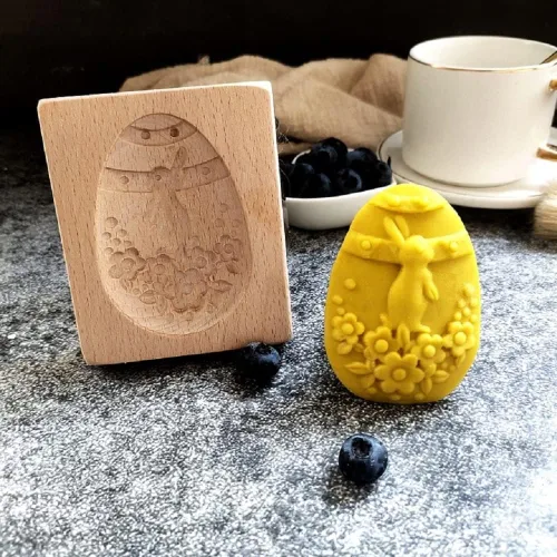 Vista 26 de Molde de Galletas de Madera Tallada con Pájaro - Cortador de Galletas de Jengibre DIY con Prensa de Relieve