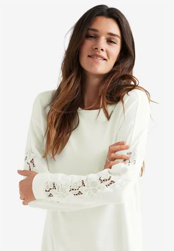 Vista 5 de Ellos Sudadera tipo túnica con ribete de encaje en talla grande para mujer