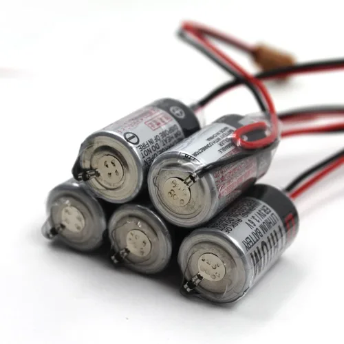 Vista 7 de Paquete de 5 baterías ER3V de 3.6 V 1200 mAh para Toshiba JZSP-BA01, R88A-BAT02W