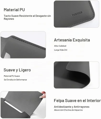 Vista 4 de Funda para laptop compatible con MacBook 12 A1534/Air 11 13 M1 A2337/Pro 13 A2338, 11.6-12.3 Acer Chromebook/HP Stream/ASUS/Surface Pro Gris