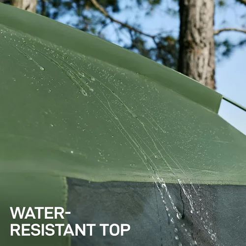Vista 6 de EVER ADVANCED Pantalla magnética para habitación de 11 x 9 pies, entrada manos libres, cámara de pantalla con protección solar para campamento