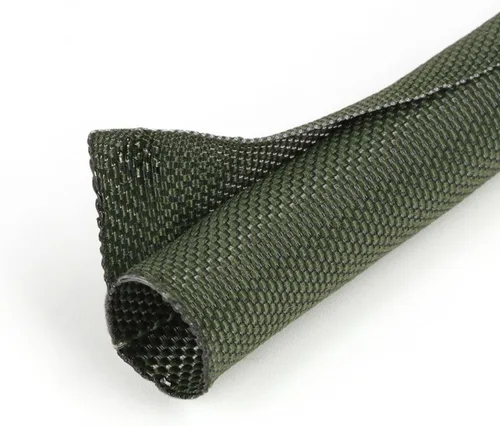 Vista 7 de Funda de gestión de cables trenzada dividida de 1/2 pulgada para cable USB, cable de alimentación, cable de audio y video, protector de cable