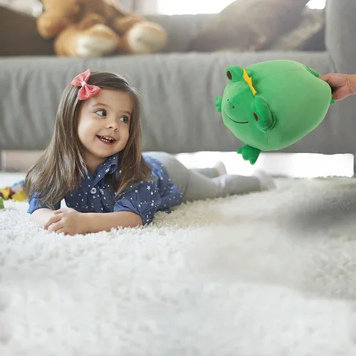 Vista 6 de Animal de peluche de rana súper suave, linda almohada de rana para acurrucar, adorable juguete de peluche de rana, regalo para niños pequeños, niñas
