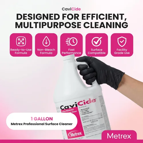 Vista 3 de Metrex CaviCide Limpiador desinfectante de superficies, 13-1000 – Desinfectante multiusos, descontaminante y limpiador para dispositivos médicos