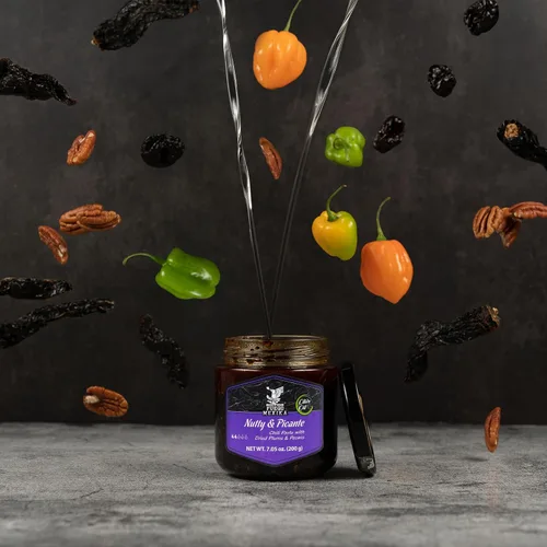 Vista 8 de FUEGO MEXIKA Paquete de 3 Salsas Mexicanas Gourmet Esenciales - Kit de Salsas Premium - Mango y Habanero - Morita y Chipotle con Ajo - Habanero