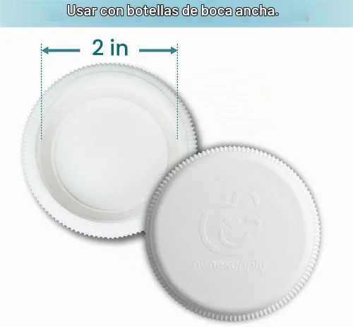 Vista 11 de Nenesupply Tapas para botellas de viaje, compatibles con botellas Nenesupply, botellas Spectra, botellas de Avent de boca ancha, tapa de una pieza