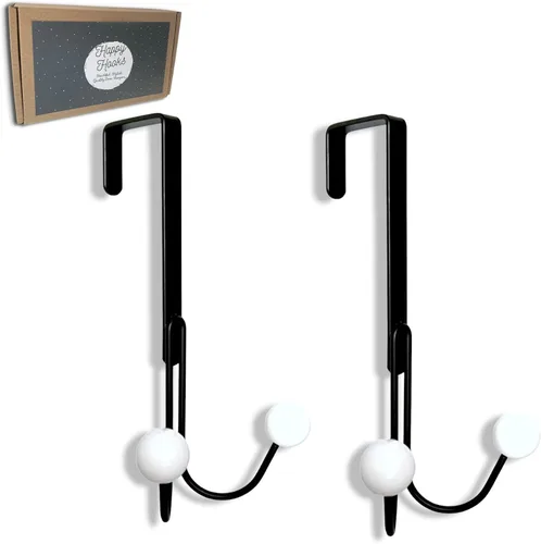 Vista 12 de Gancho para toallas sobre la puerta - 1 gancho negro por paquete - Adorable gancho para colgar al aire libre para baño, lindos ganchos de puerta