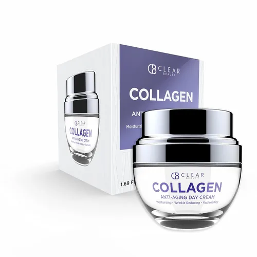 Vista 9 de Clear Beauty Hidratante facial diario de oro de 24 quilates y colágeno, probado por dermatólogos, reduce las líneas finas, antienvejecimiento