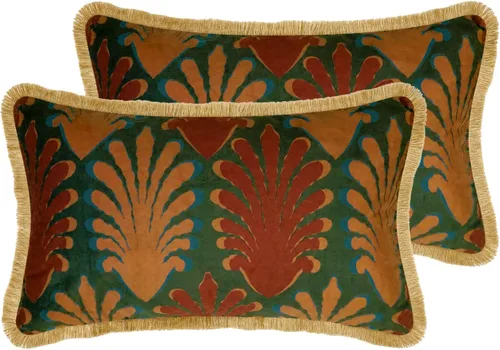 Vista 81 de patdrea Funda de almohada de terciopelo francés de diseño, 18 x 18 pulgadas Aviario