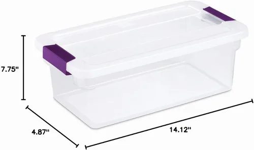 Vista 2 de Cajas transparentes de Sterilite 6 Quart, con asas, 2