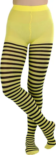 Vista 13 de ToBeInStyle Medias de rayas horizontales de nailon para mujer