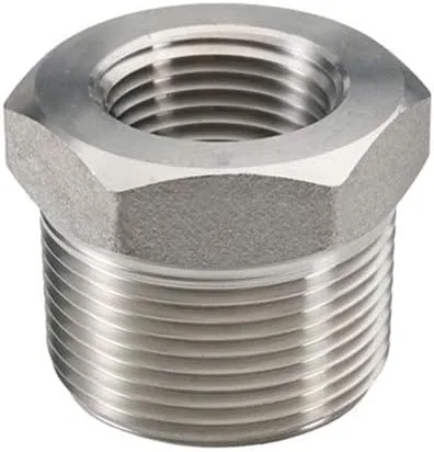 Vista 6 de Beduan - Buje reductor hexagonal de acero inoxidable, 1" macho NPT a 1/2" hembra NPT, accesorio adaptador para tubería de fundición reductor