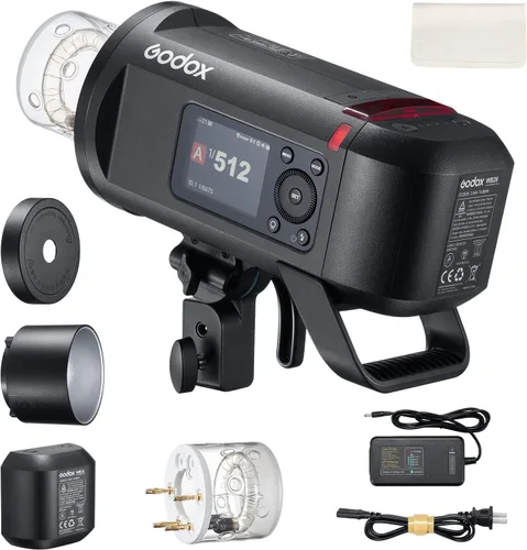 Vista 14 de Godox AD100ProII 100Ws Flash de bolsillo portátil de estudio, compatible con Canon Nikon Sony, batería de 2600mAh 360 destellos 1/8000s HSS TTL