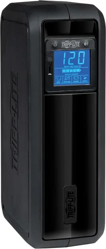 Vista 2 de Tripp Lite UPS de respaldo de batería de 650VA, 350W, para montaje en rack/torre, pantalla LCD, AVR, USB, DB9 (OMNI650LCD)