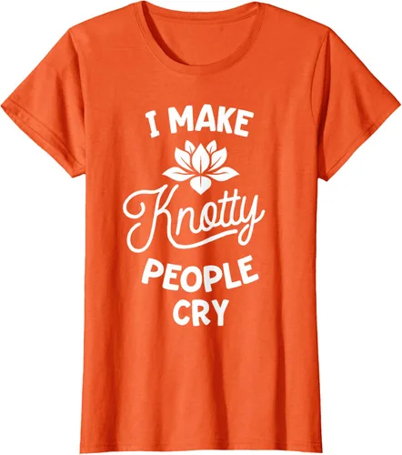 Vista 60 de Camiseta divertida de terapia de masaje I Make Knotty People Cry, Negro, S