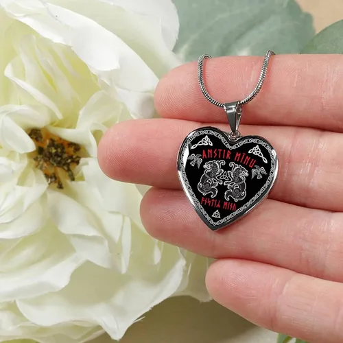 Vista 8 de My Love Nordic Elder Viking Runes - Collar con colgante de lobos paganos nórdicos
