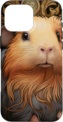 Vista 19 de iPhone 16 Guinea Pig Art Nouveau Abstract Case