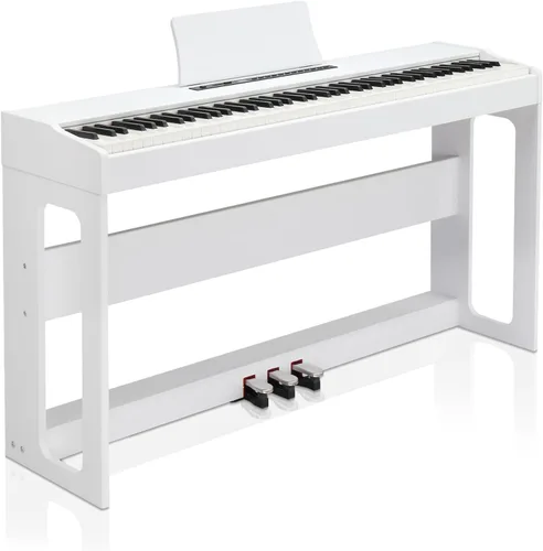 Vista 10 de Ktaxon Piano de Teclado de 88 Teclas con Acción Ponderada, Piano de Teclado Electrónico, Piano Digital con Unidad de 3 Pedales, Soporte de Música