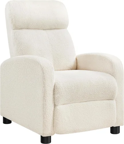 Vista 24 de Yaheetech Silla reclinable de pana para sofá individual, asiento de cine en casa, silla reclinable moderna ajustable para sala de estar, dormitorio