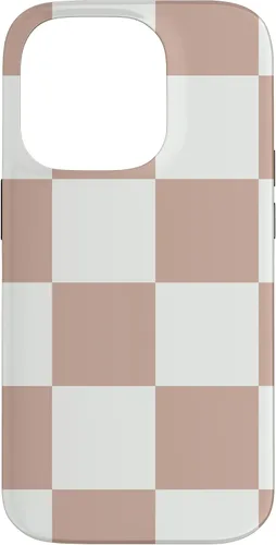 Vista 17 de Brown and White Classic Checkered Big Checkerboard Case for iPhone 17