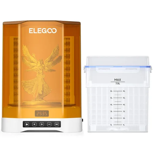 Vista 12 de ELEGOO Mercury X Bundle, máquina de lavado y curado para modelos grandes impresos en 3D con resina, compatible con impresoras Saturn, Mars MSLA