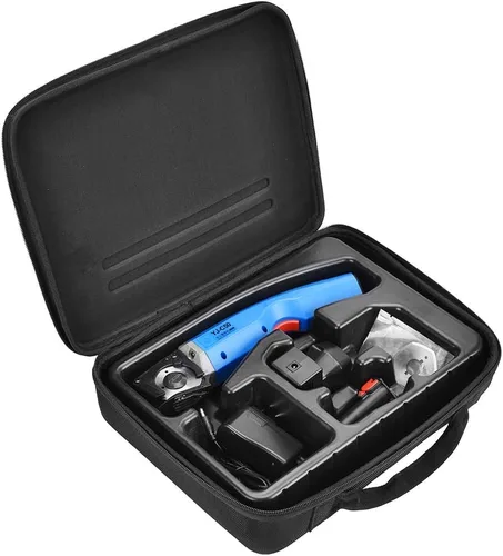 Vista 5 de 4500rpm 35W Tijeras eléctricas de tela recargable de tela de cuero cortador Tijeras de corte de tela de cuchillo redondo 100-240V enchufe de EE. UU