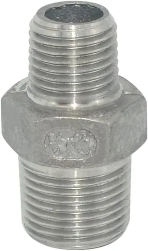Vista 29 de 1/4" macho NPT a 1/8" hembra NPT hembra reductor/reductor buje de tubería, adaptador, buje hexagonal SS 304 de acero inoxidable