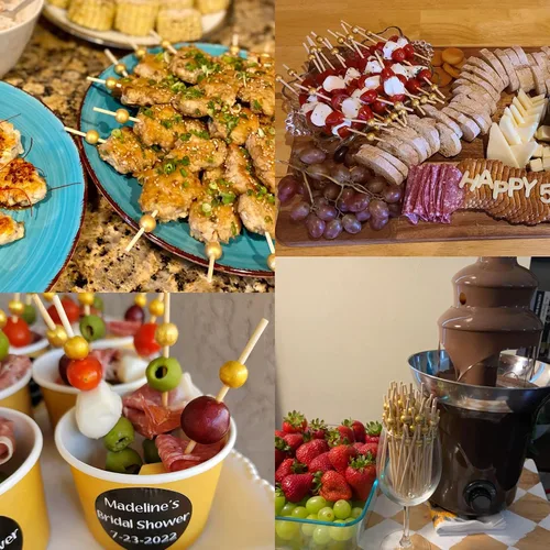 Vista 6 de EuTengHao 300 palillos de cóctel de bambú de 4.7 pulgadas para aperitivos, postres, bebidas, embutidos, fiesta de cumpleaños, boda, fiesta, palillos
