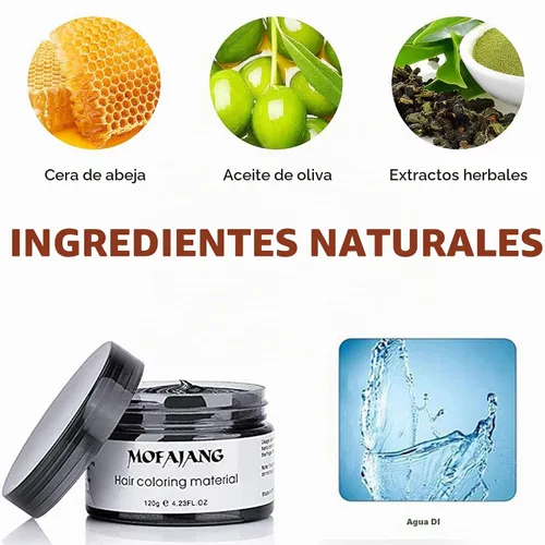Vista 4 de Asocrew Cera temporal negra para el cabello, 4.23 onzas, no pegajosa, de secado rápido, lavable, para peinar, regalos para niños, adolescentes Negro