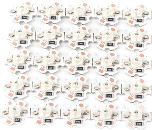 Vista 11 de POCREATION 25 chips LED AXD-1W-5V, bombilla LED de chip de 5 V, bombilla de ahorro de energía de 200 lúmenes, 1 W, cuentas de lámpara LED de alta