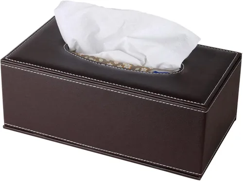 Vista 14 de Soporte para Caja de Pañuelos de Cuero de Moda, Funda Rectangular para Caja de Pañuelos para Tocador de Baño, Mesita de Noche, Caja de Servilletas