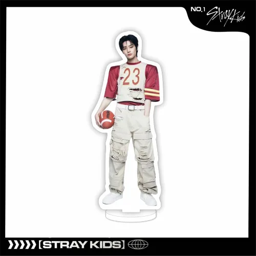 Vista 4 de Kpop Stray Kids Social Path Álbum acrílico de doble cara acrílico de pie letrero Hyunjin Felix figura de acción modelo modelo regalo para fanáticos