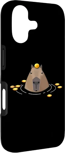 Vista 3 de Funda Capybara para iPhone 17 para hombre y mujer, diseño de naranjas frías