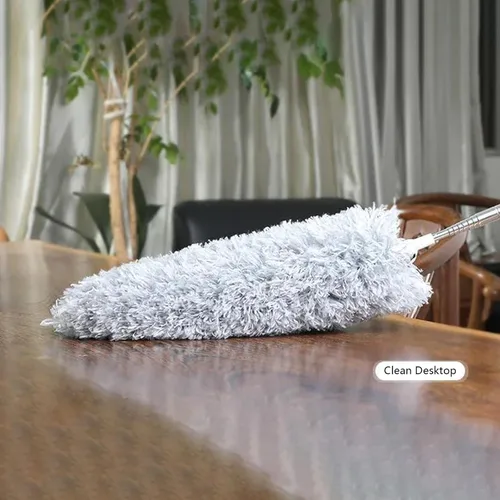 Vista 7 de Plumero extra largo con poste de extensión de 110 pulgadas para limpiar ventilador de techo, plumero de microfibra con poste de extensión